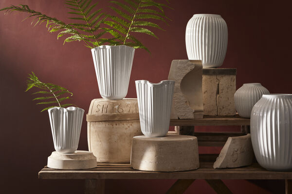 Hammershøi Unfold Vase H20. 5 cm hvid