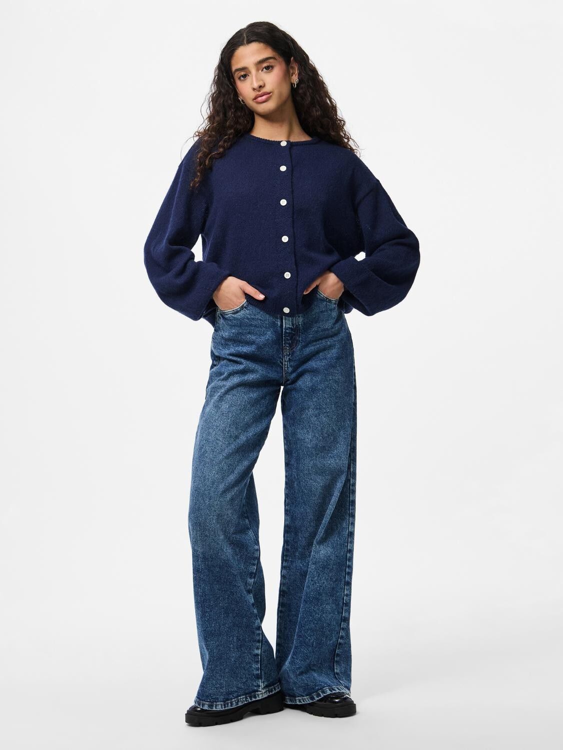 PCIDA LS O-NECK KNIT CARDIGAN NOOS