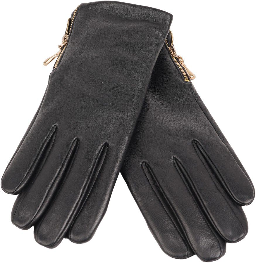 MORASSO - FEMININE LEATHER GLOVES WITH ZIP DETAIL