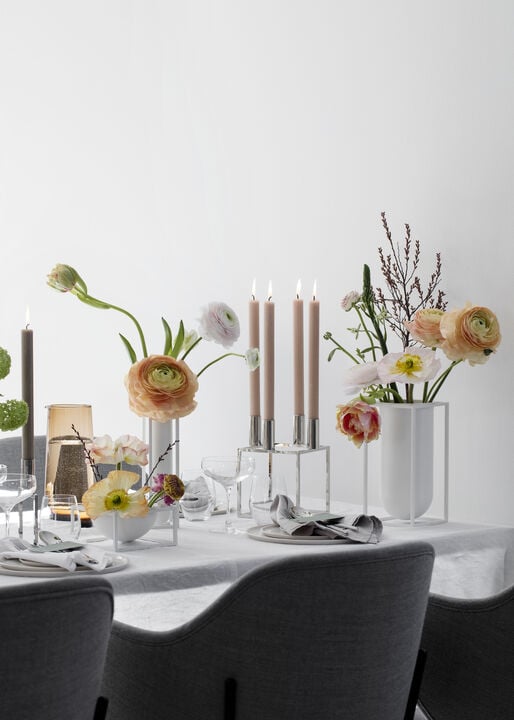 Kubus 4, Candle Holder, Nickel-Plat