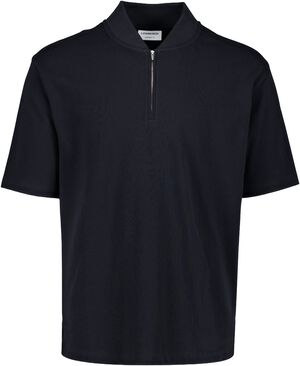 Pique S/S shirt bomber collar