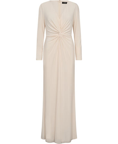 Twist-Front Stretch Jersey Gown