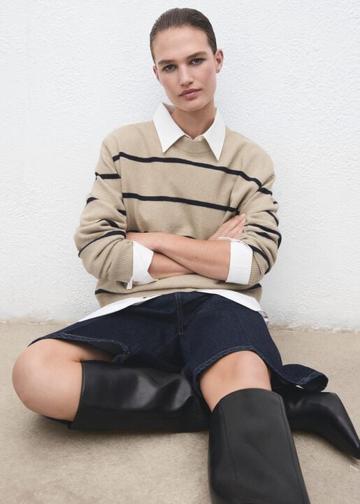 Knit striped sweater