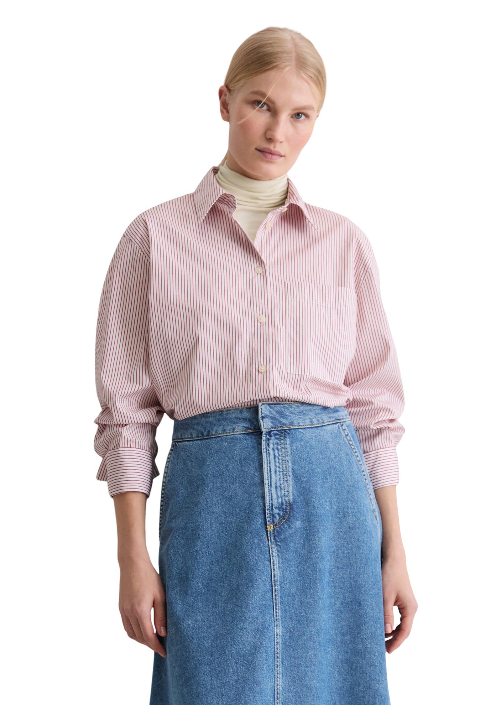 Blouse, oversized fit, long kimono