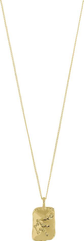 AQUARIUS recycled Zodiac Sign necklace, gold-plated