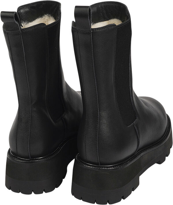 MUSALA - LEATHER BOOTS WITH FLYKNIT & SHEARLING