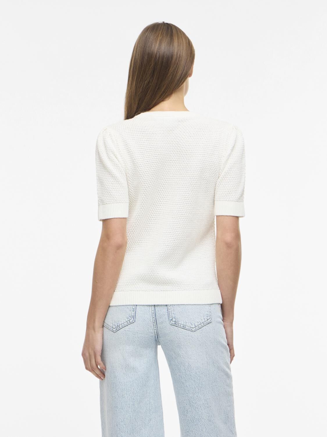 VIDALO O-NECK S/S KNIT TOP - NOOS
