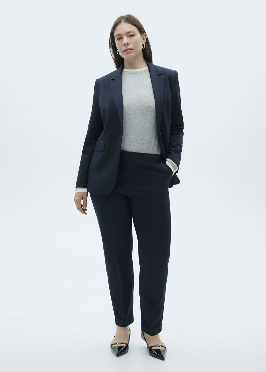 Straight suit trousers