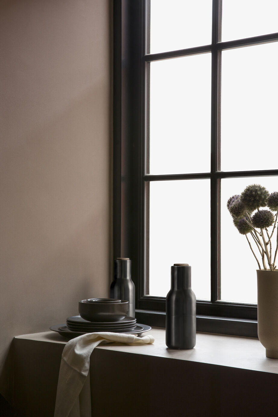 Bottle Grinder, Bronzed Brass, Waln