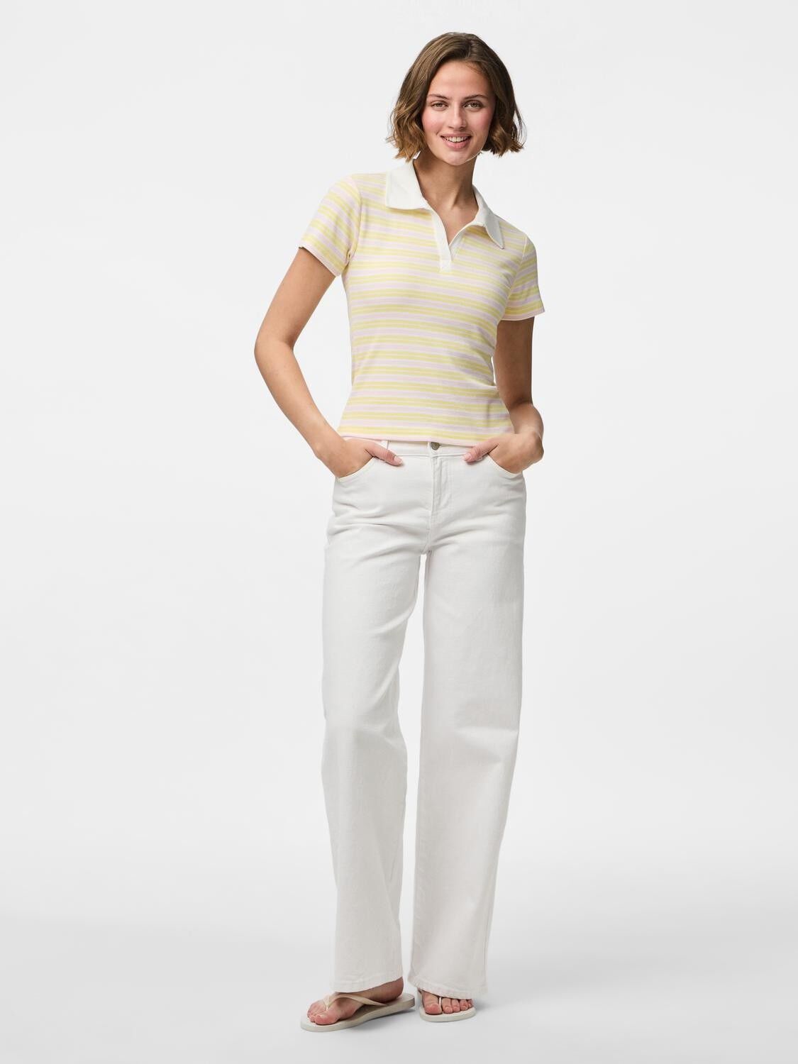 PCJAYJAY SS V-NECK POLO TOP JRS D2D