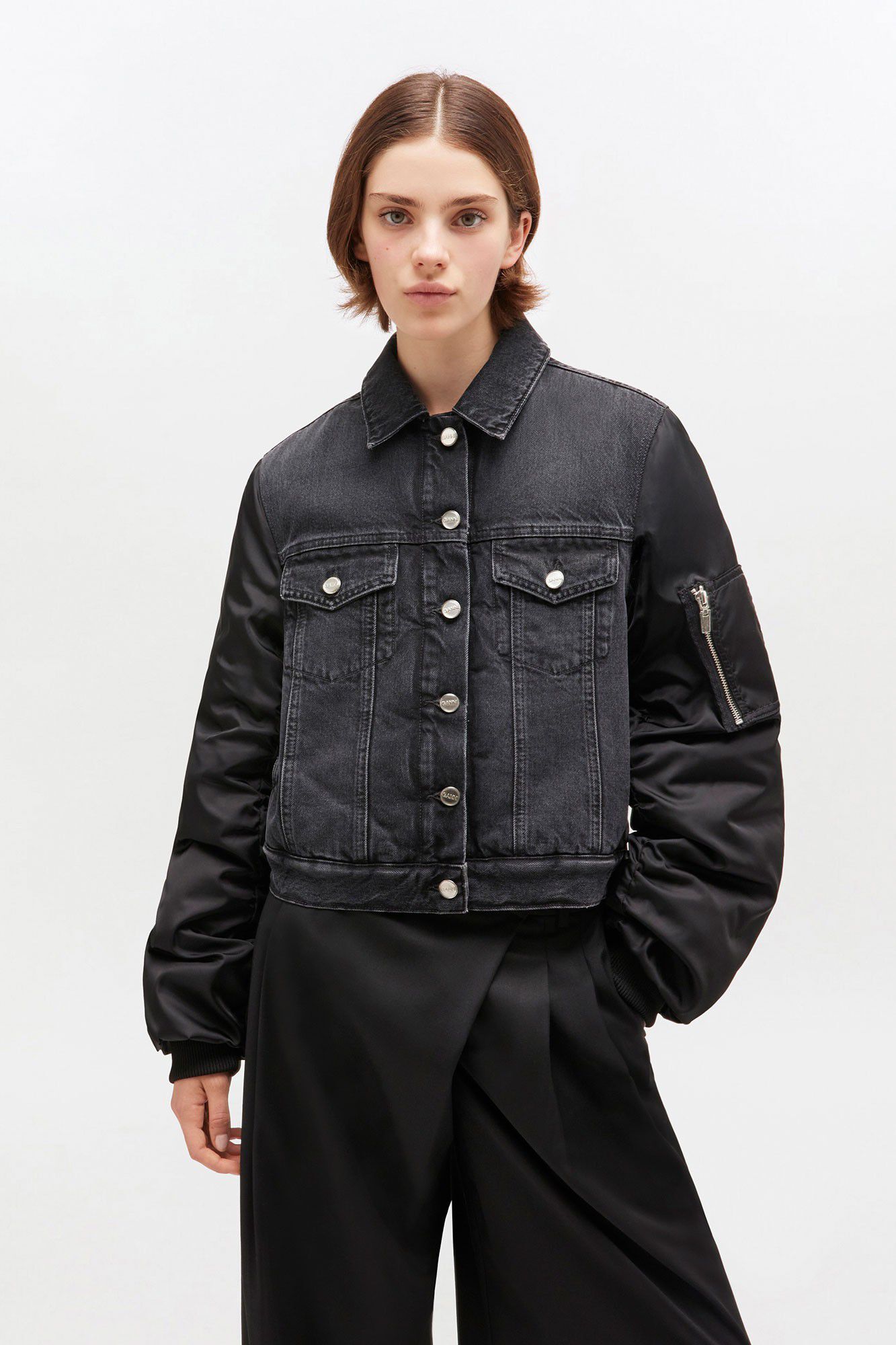 Rigid Denim Mix Jacket