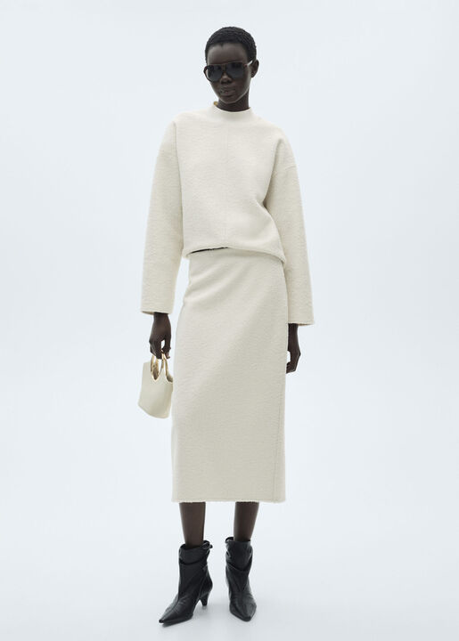 Perkins collar bouclé sweatshirt