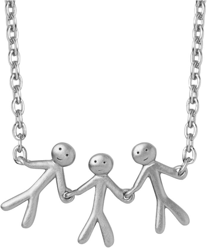 Together Family 3 necklace - silver
