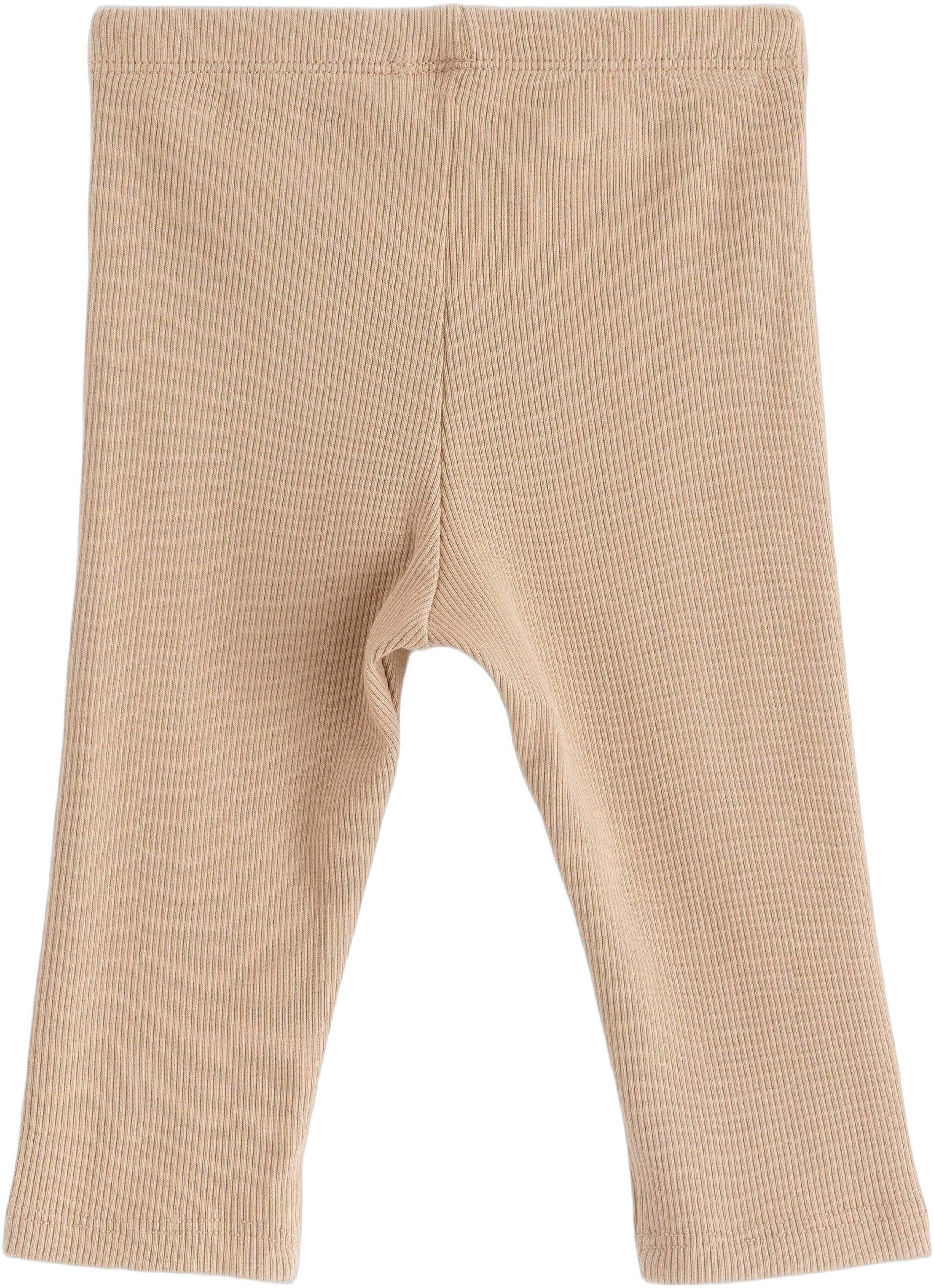Ribbed leggings in soft, stretchy c
