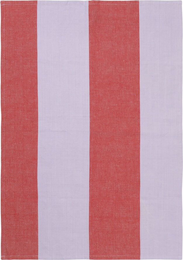 Hale Tea Towel - Red/Lilac