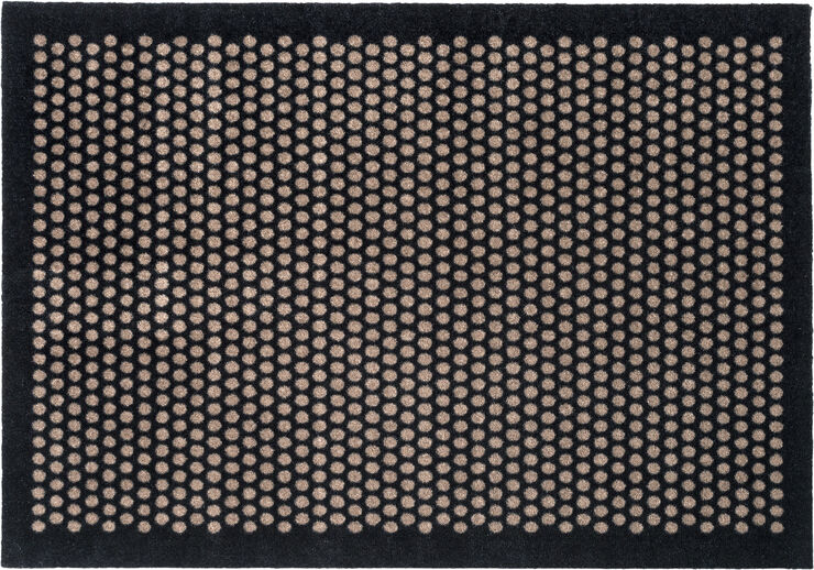 Løber 130x90 cm, dot sort/sand