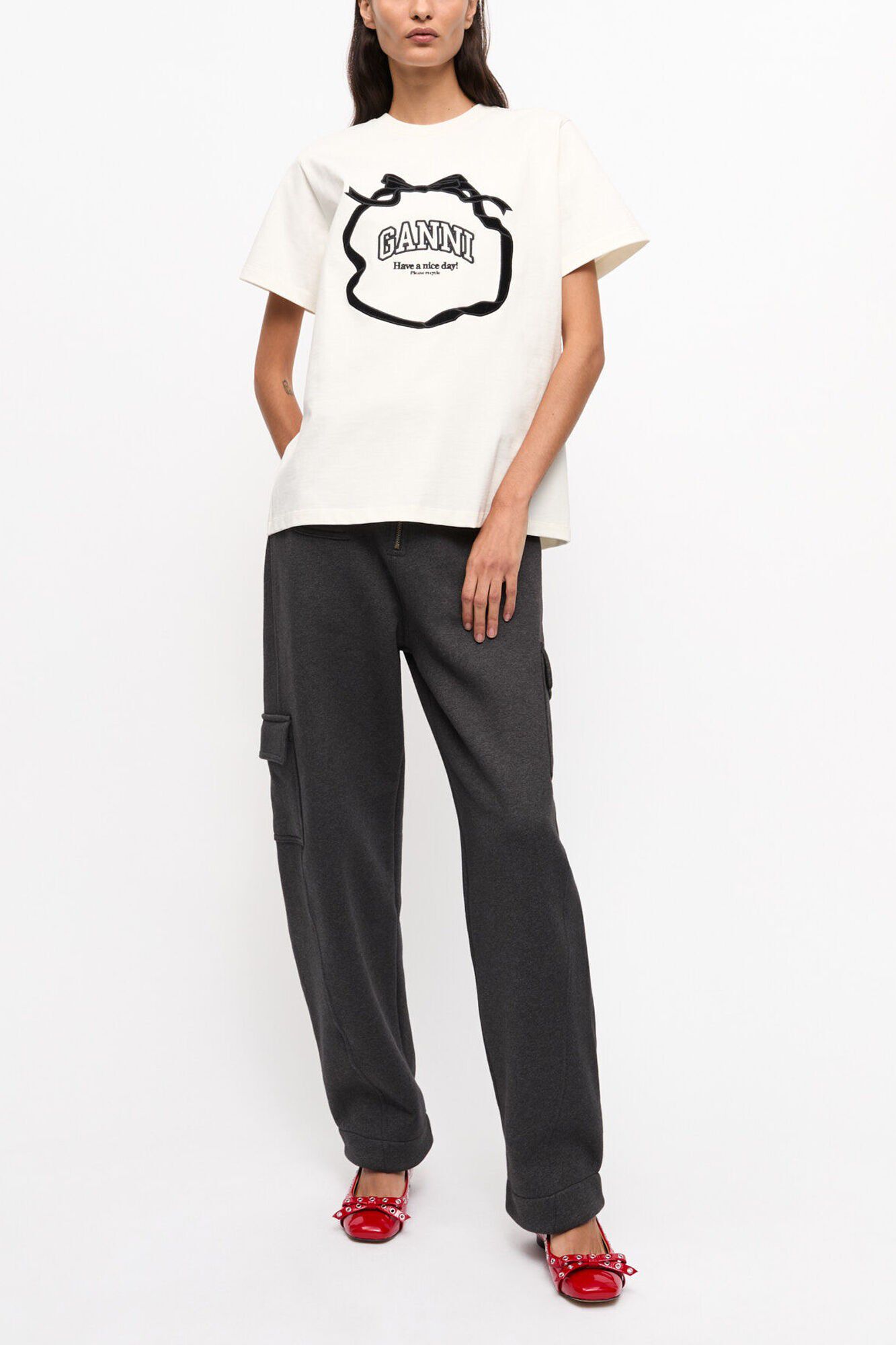 Heavy Cotton Bow Relaxed T-shirt