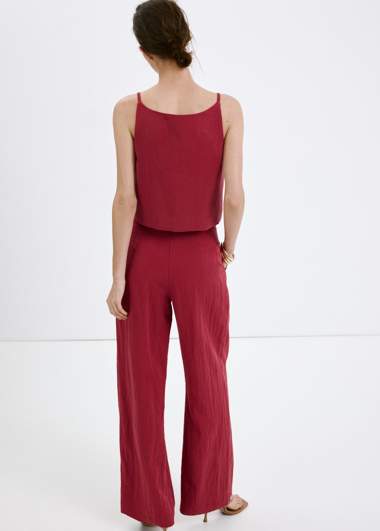 Mid-rise lyocell trousers