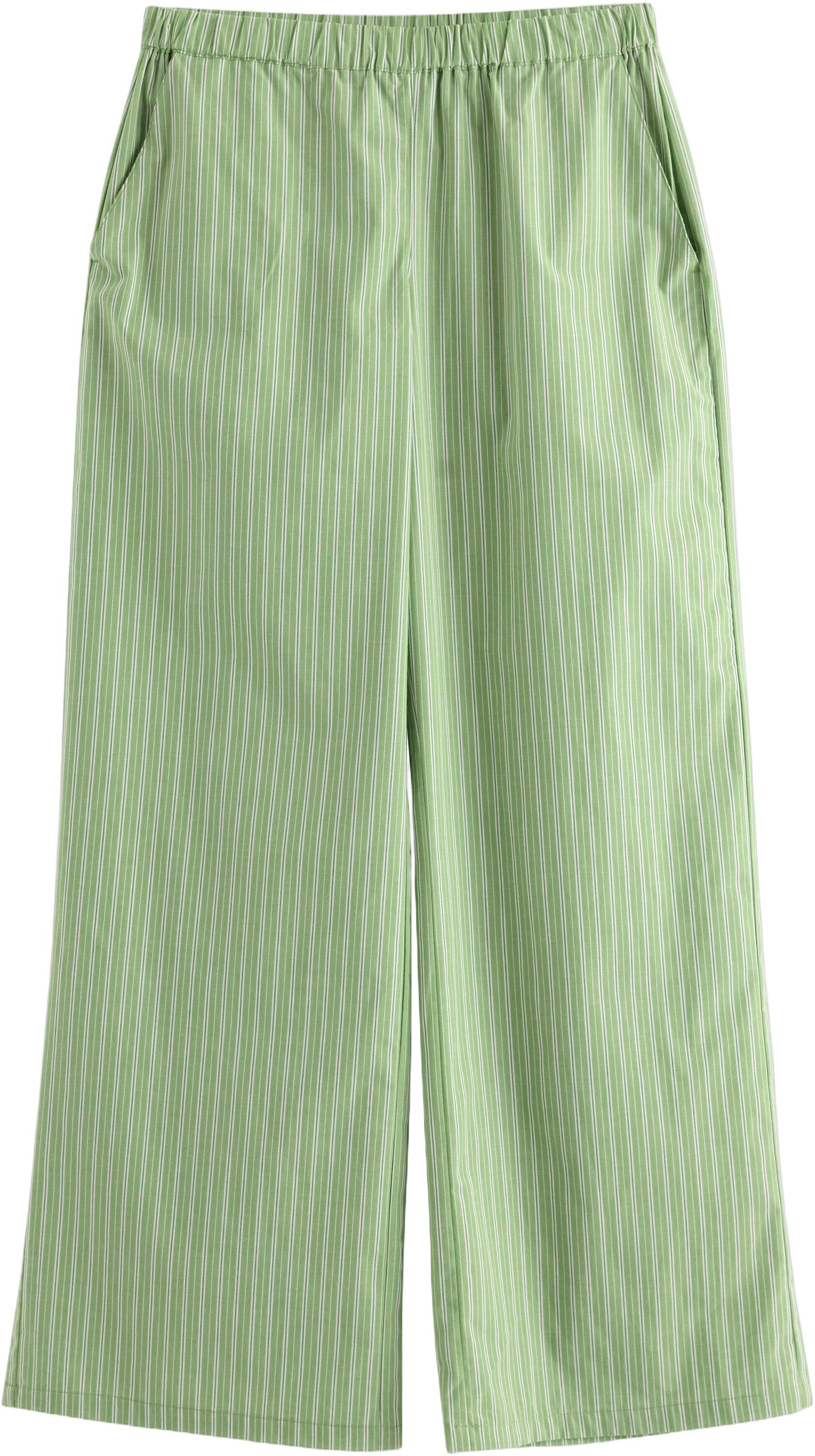 Pyjamasbyxa i bomullspoplin med avs