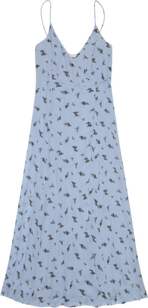 Printed Georgette Strap Wrap Dress