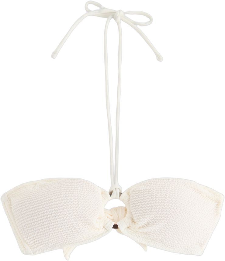 Krøllet bandeau bikinioverdel