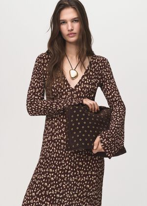Printed V-neck dress