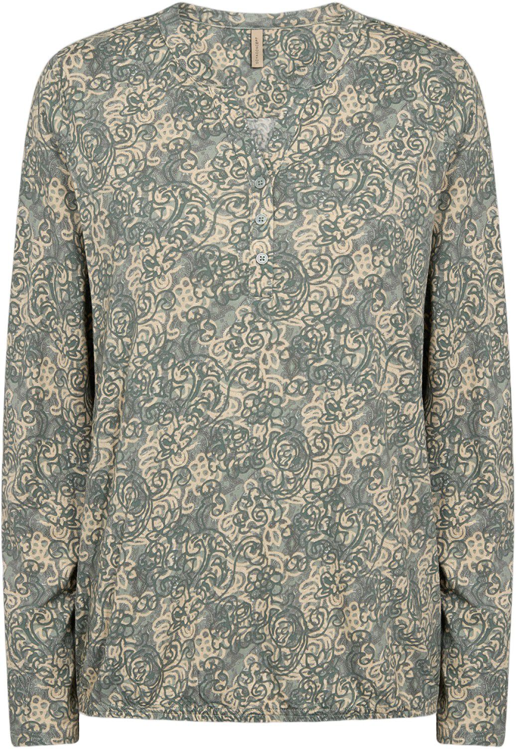 SC-FELICITY AOP 491 Bluse Lysegr&oslash;n