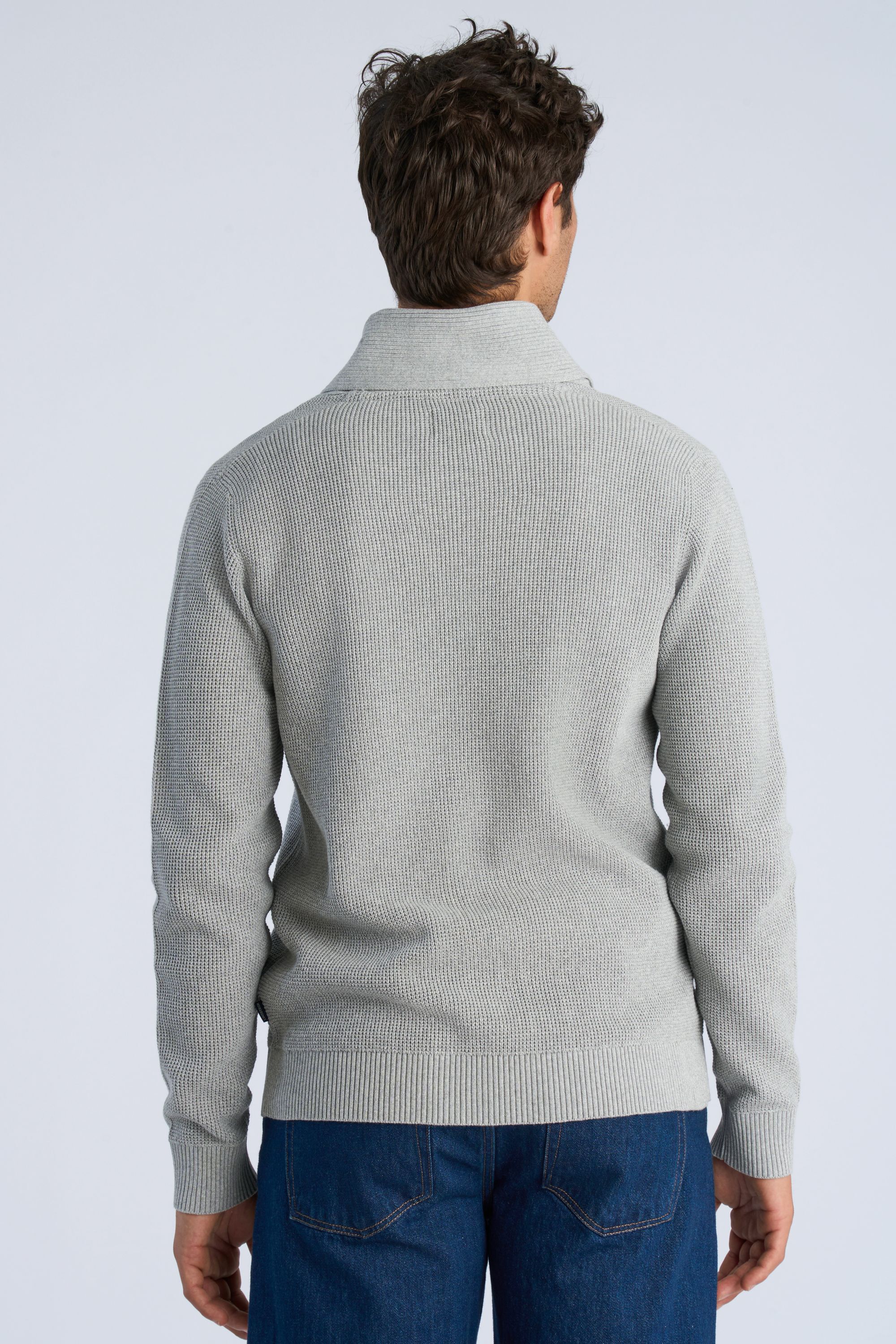 Recycled shawl collar cardigan