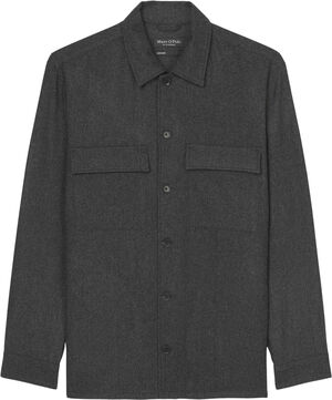 Overshirt with bowling collar, ches