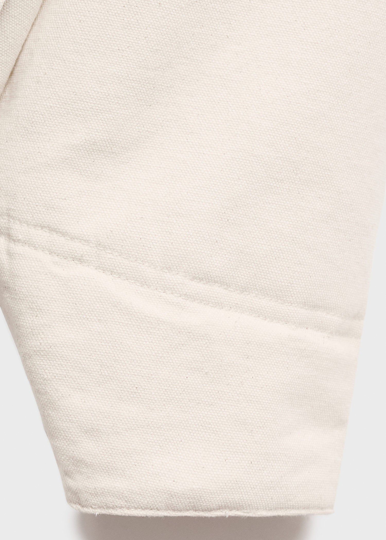 Denim parka with corduroy collar