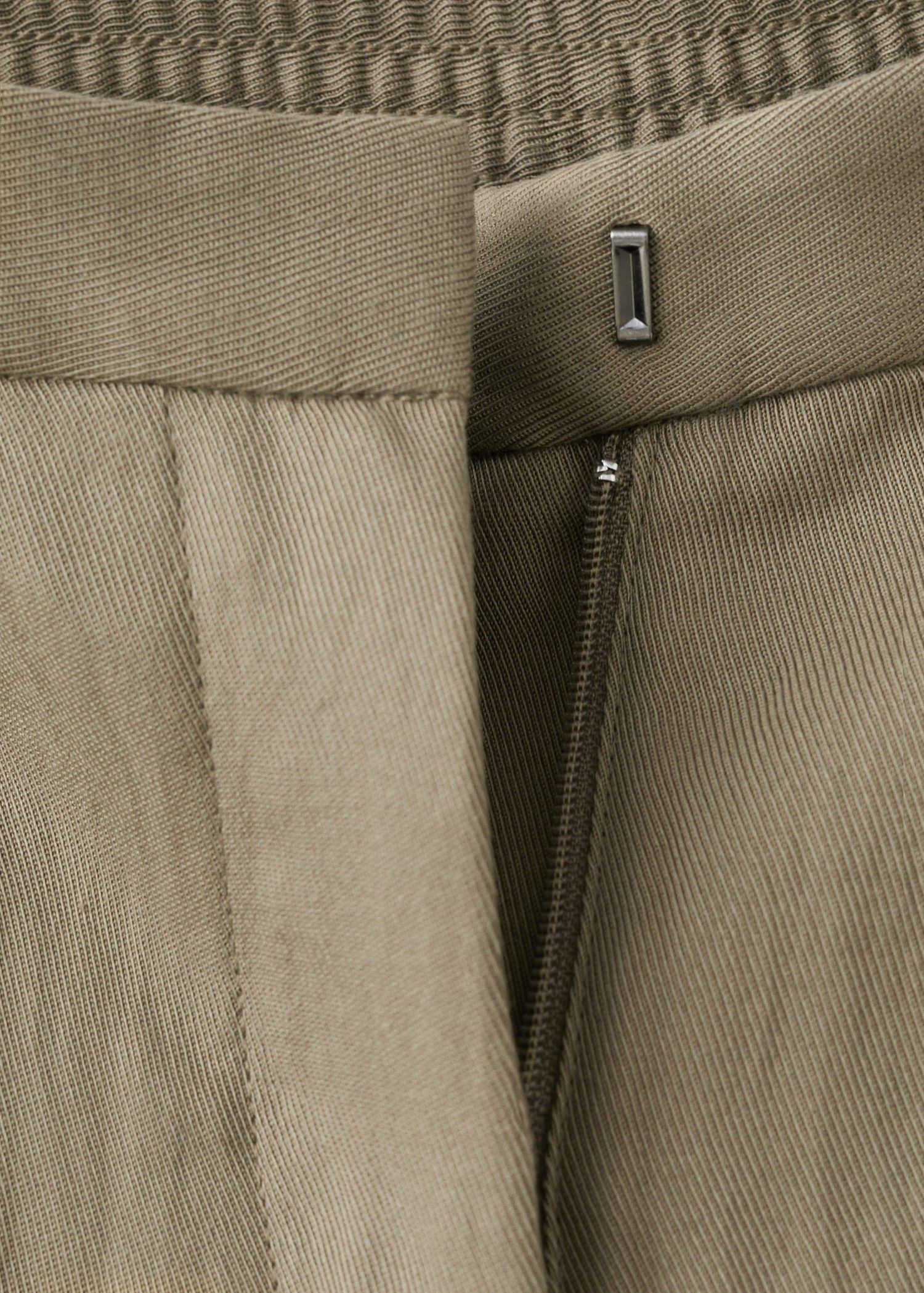 High-waisted lyocell trousers