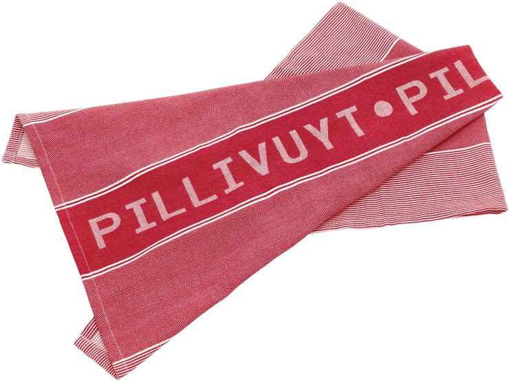 Kökshandduk Pillivuyt 80 x 50 cm Vit/Röd