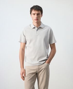 100% cotton fine-knit polo shirt