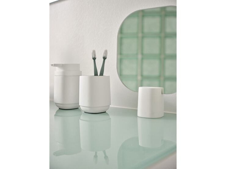 Tandborstmugg Time White