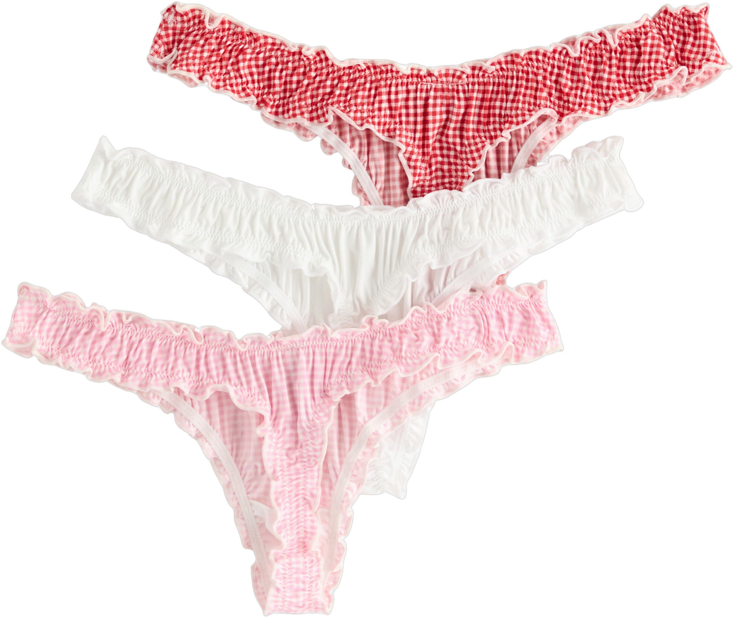Thong with a low waist and wavy, el