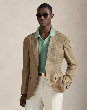 Polo Tailored Fit Plaid Twill Sport Coat