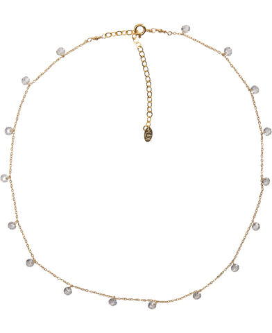 Susan White Zirconia Necklace - Gold