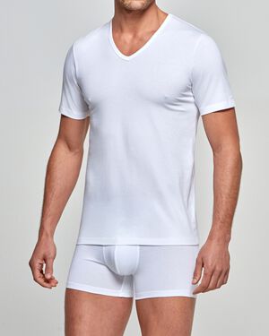 T-shirt V Neck Cotton Stretch