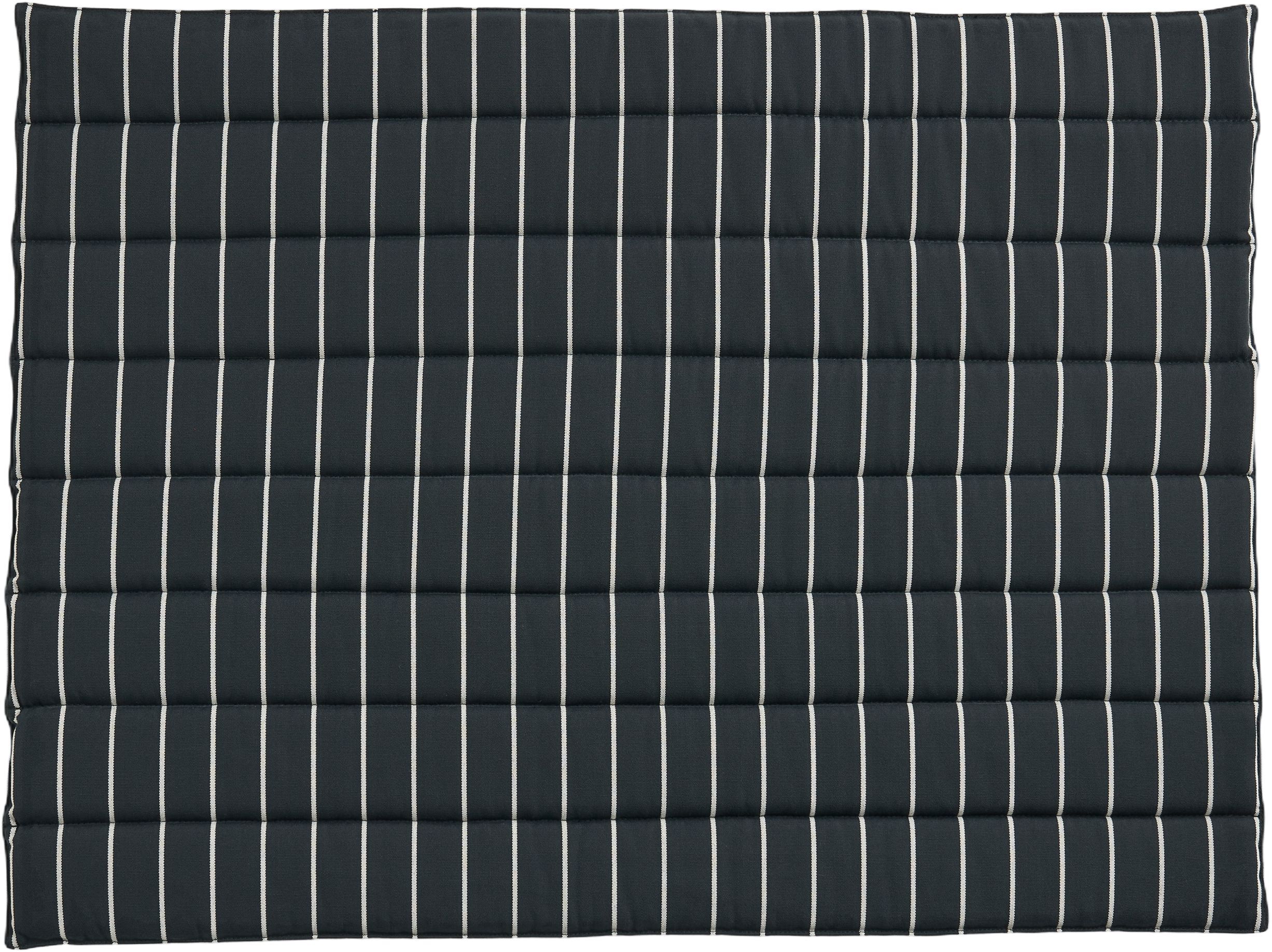 Outdoor Market Sofa Cushion - Black with beige stripe -