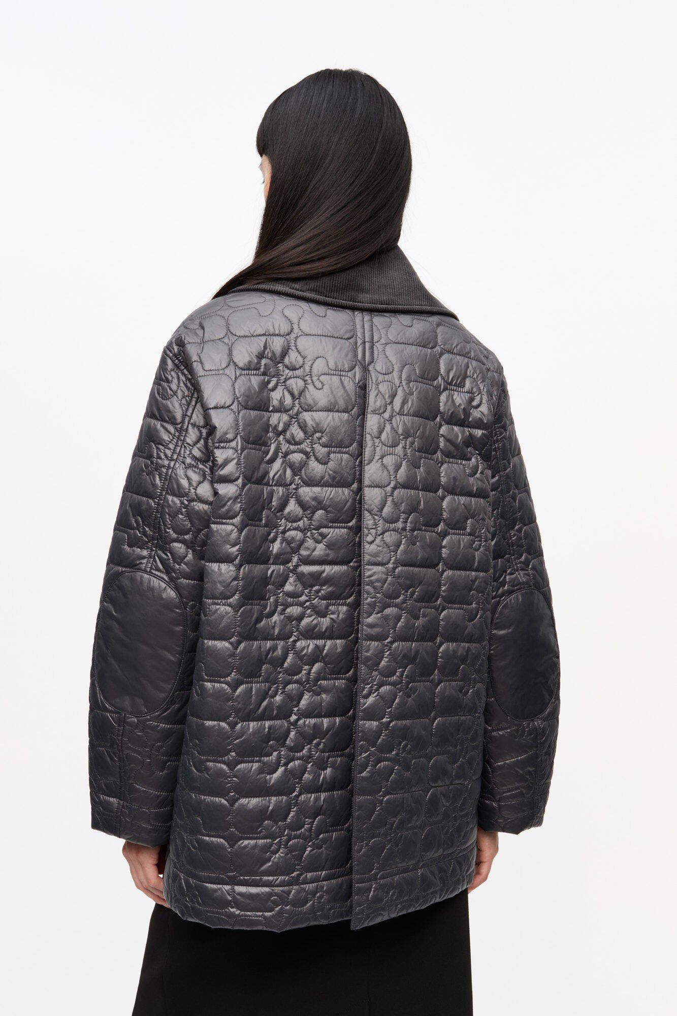 Shiny Quilt Midi Jacket