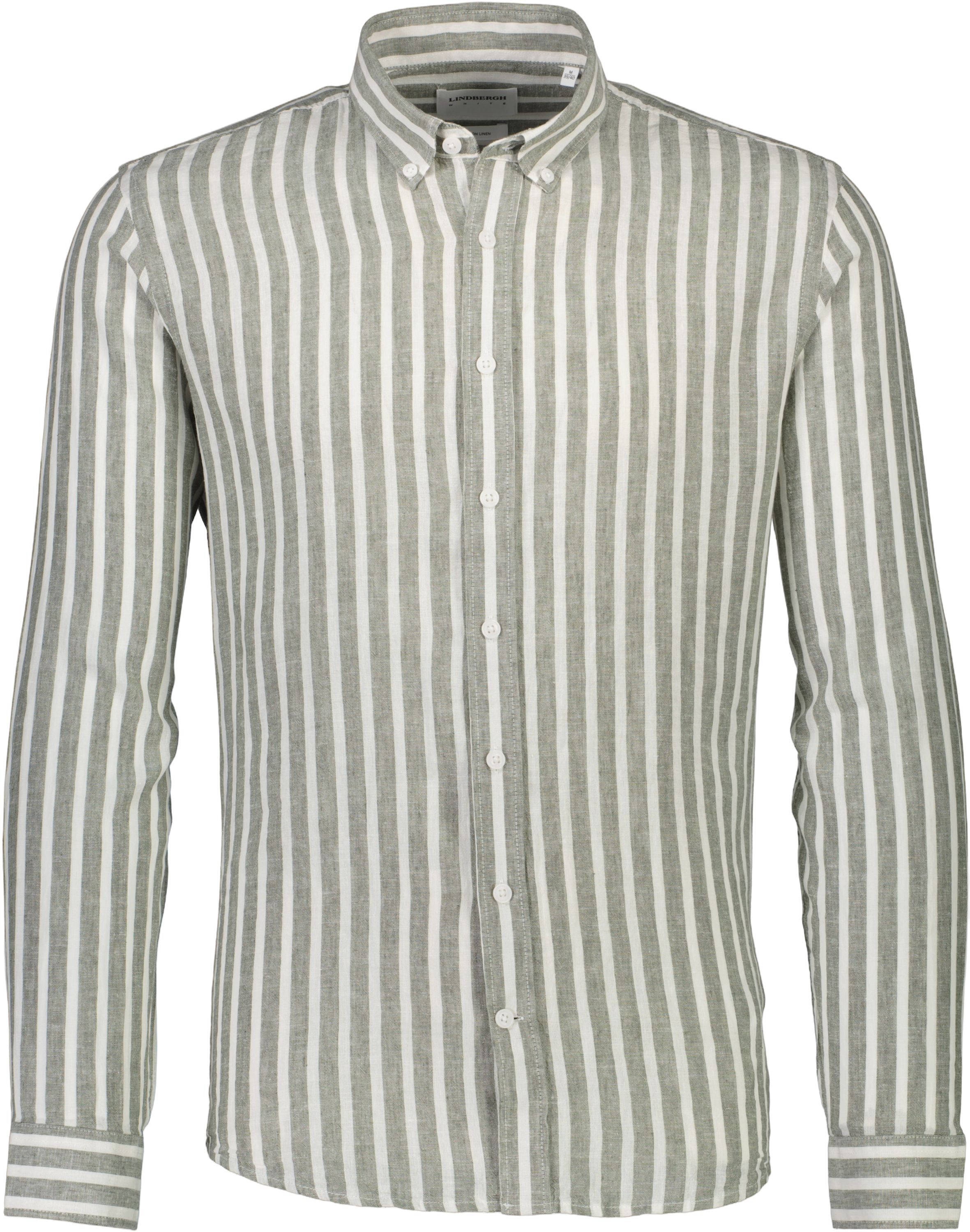 Striped cotton/linen shirt L/S