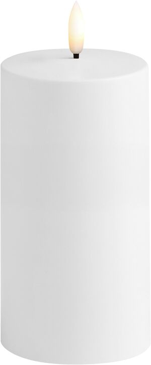 MM LED outdoor candle, White, 78x150 mm