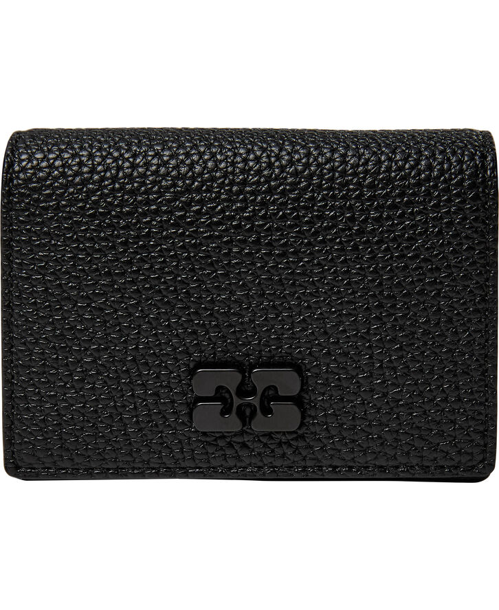 Ganni Card Holder With Flap Grained