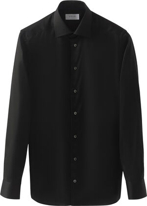 Contemporary Fit Black Signature Twill Shirt
