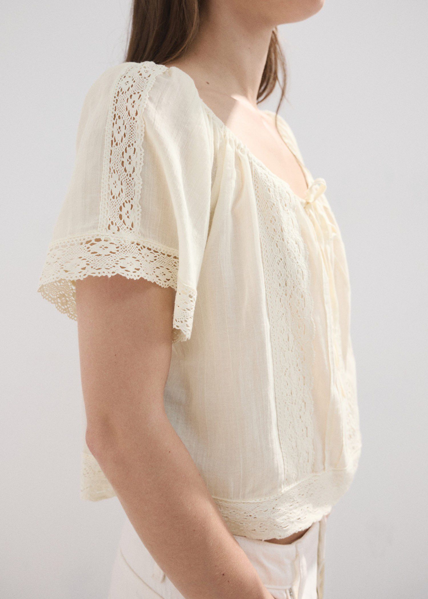 Cotton lace blouse