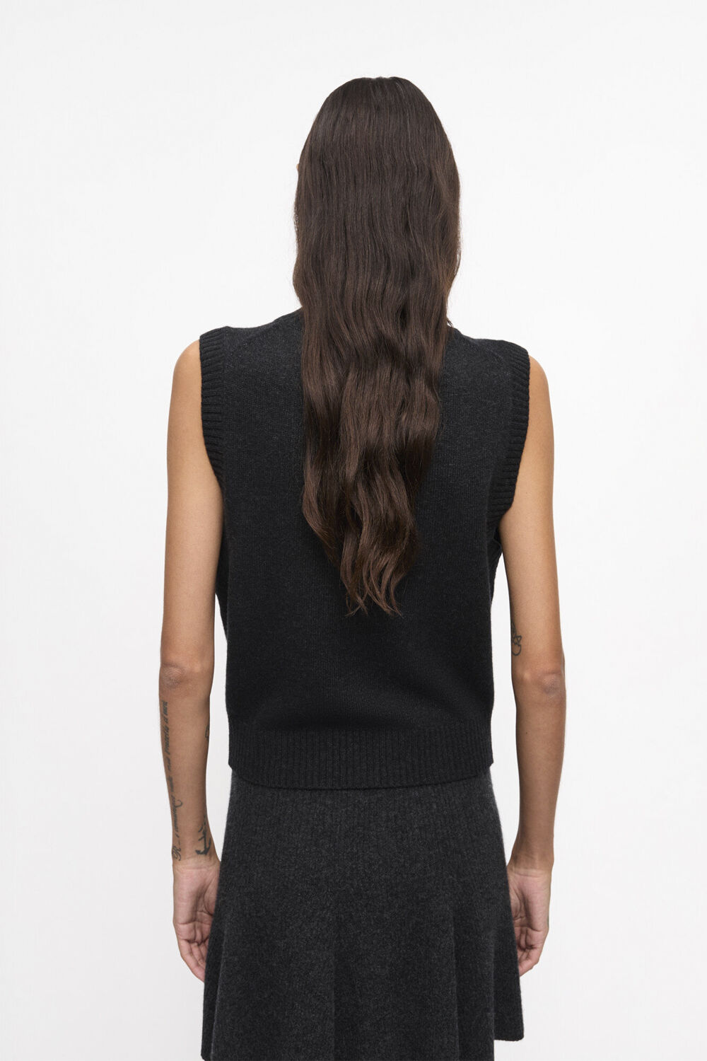 Graphic Wool Mix Bow Vest