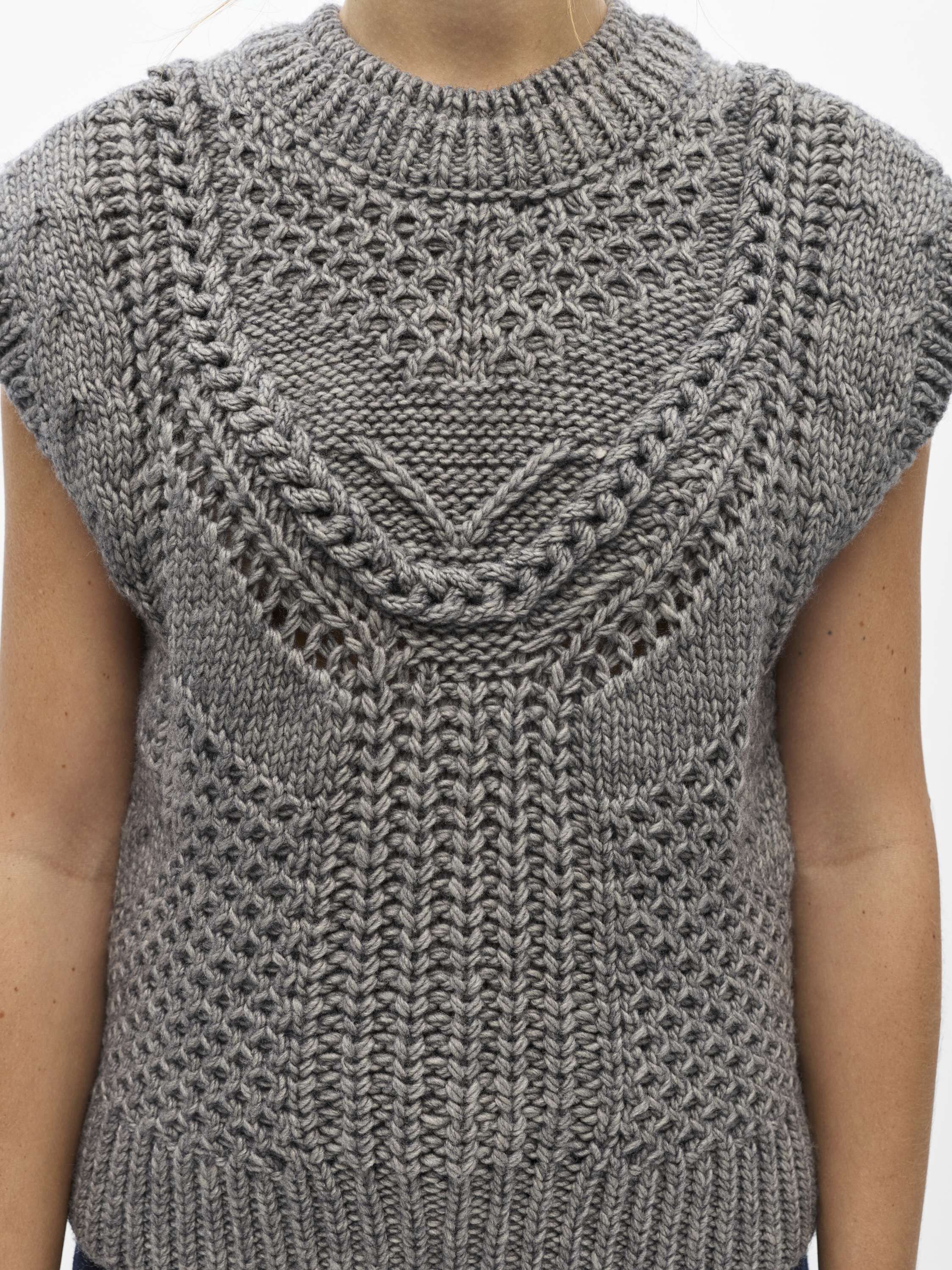 Objhinna S/L Re Knit Vest 146