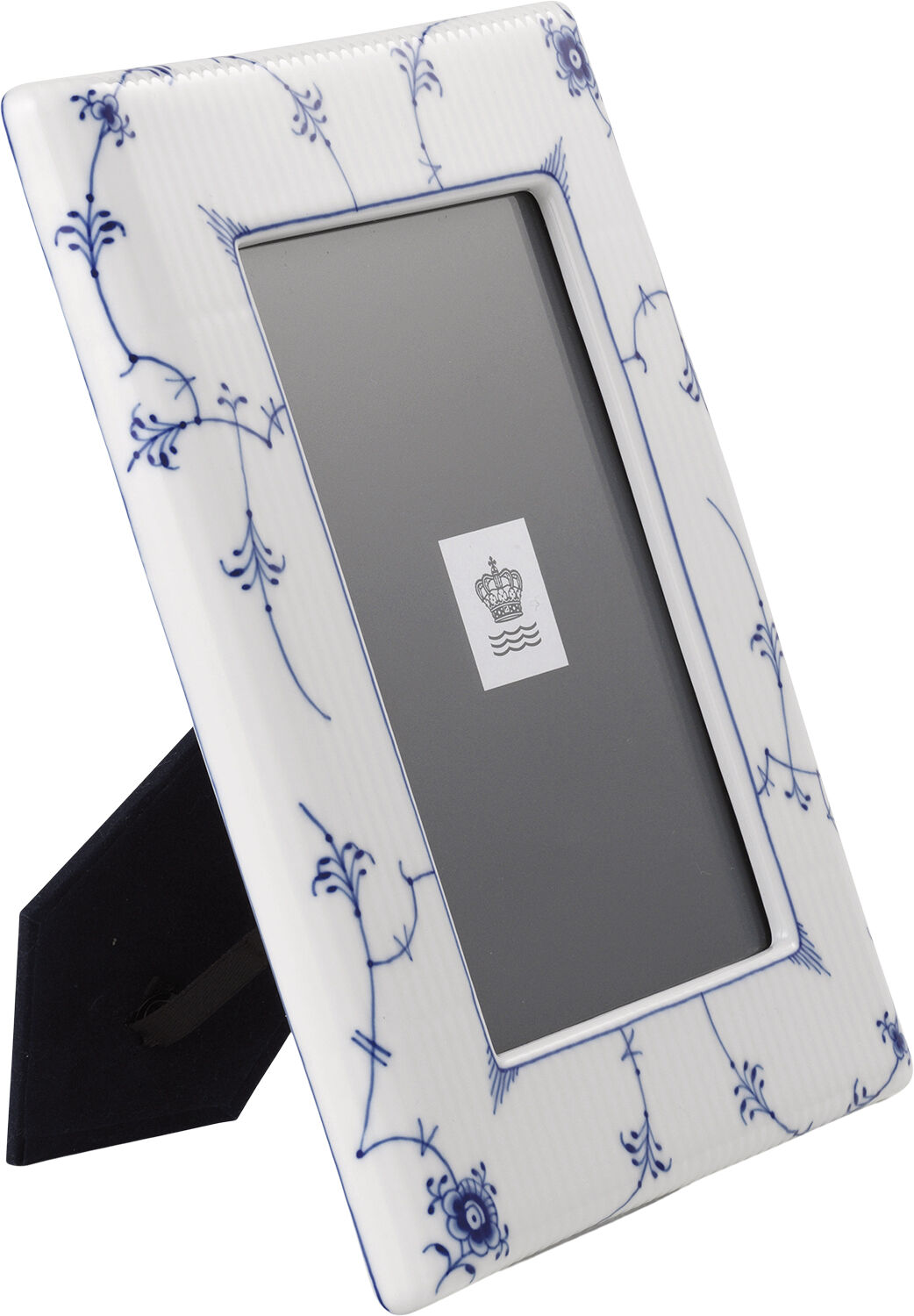 Musselmalet Riflet Billedramme, 16,5x21 cm