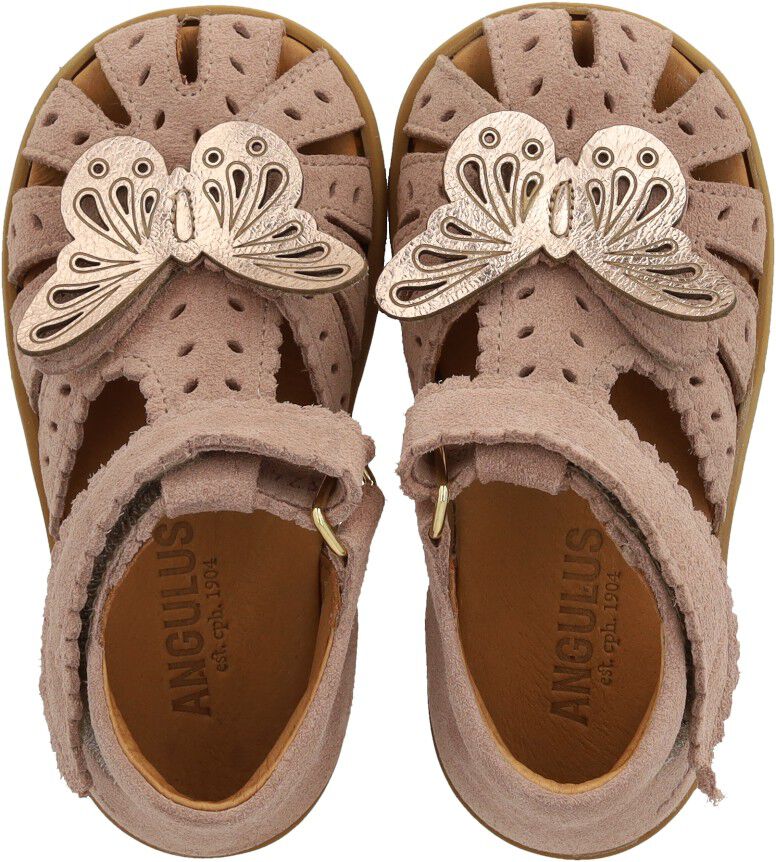 Sandal med sommerfugl og dobbelt velcro
