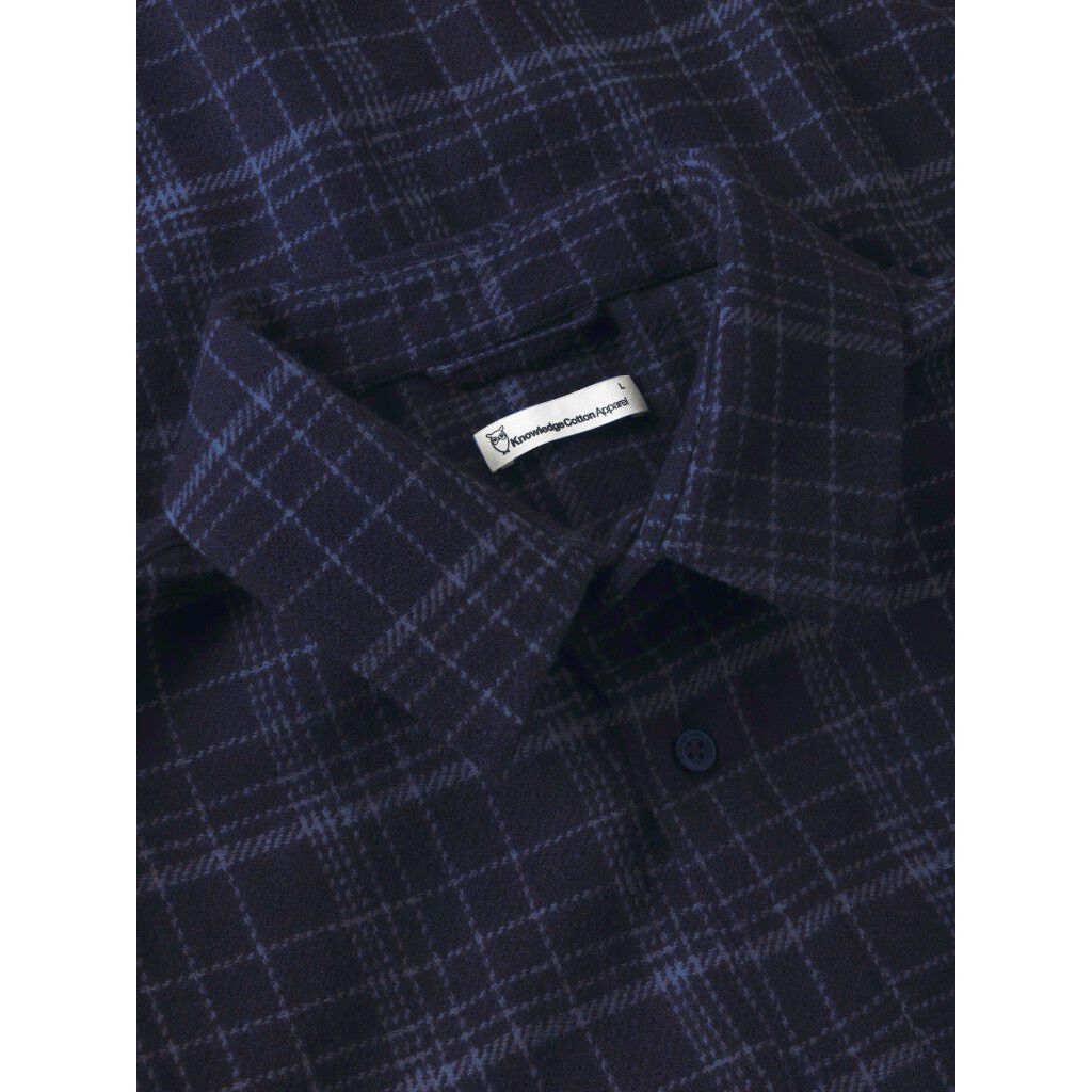 Dune regular merino check shirt